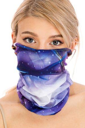 Abstract Celestial Print Versatile Neck Gaiter