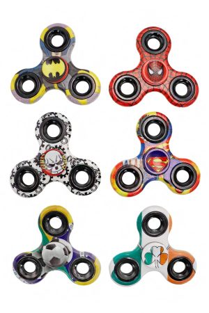 Super Hero Pattern Print Triple Bearing Fidget