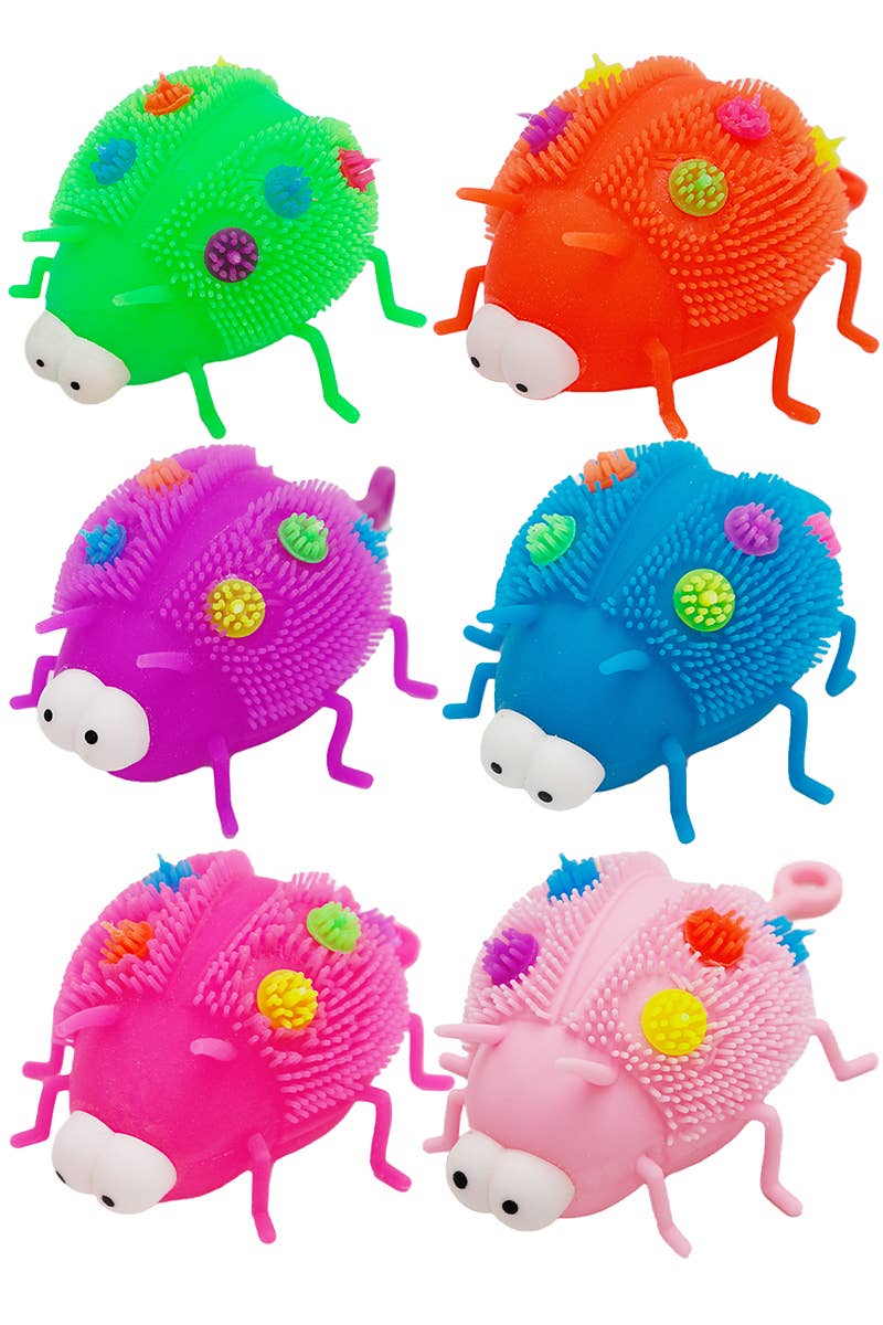 Goofy Ladybug Spiky Puffer LED Light-Up Squishy