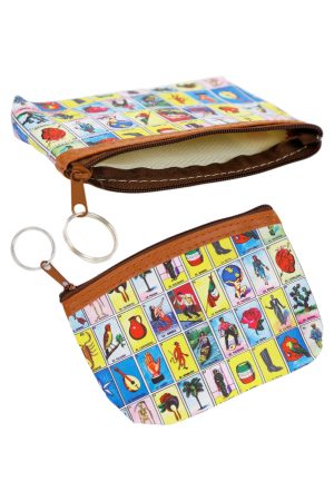 La Loteria Portrait Zipper PU Leather Coin Purse