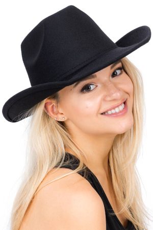 Faux Wool Rodeo Western Yeehaw Cowboy Hat