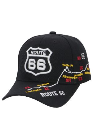Route 66 Road Map Polyester Baseball Cap