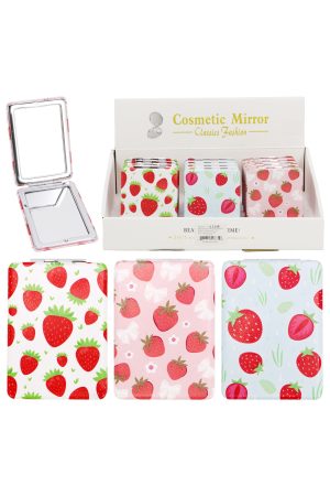 Strawberry All Over Matte Compact Mirror
