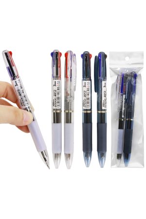 3-in-1 Comfort Grip 0.7mm Ballpoint Pen - 2 pcs/bag