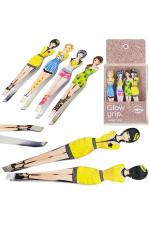 Fashionista Models Print Novelty Eyebrow Tweezers - 12 Pcs