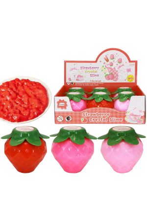 Strawberry Crystal Slime Jar - 6 Pcs