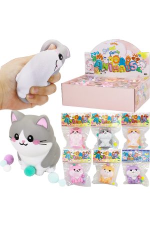 Cats and Dogs Soft Slime Filled Squishy Bag - 12 Pcs