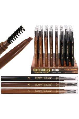 Dual Ended Eyebrow Pencil and Spoolie Brush - 48 Pcs