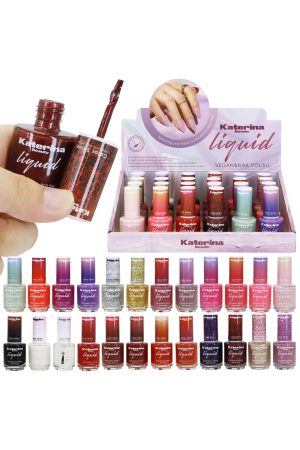 Shimmery and Solid Assorted Glossy Nail Polish - 24 Pcs