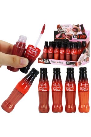 Rouge Red Tone Shimmery Tinted Lip Gloss - 24 Pcs