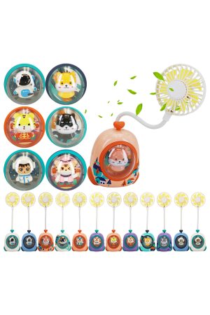 Cute Space Ship Adjustable Flexible Neck Electric Fan Stand