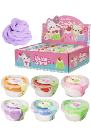 Pastel Two-Tone Soft Butter Matte Slime Mini Cup - 60 Pcs