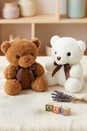 Teddy Bear Faux Fur Fuzzy Soft Stuffed Plush Doll - 9 Inch