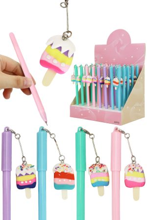 Sprinkle Popsicle Charm Dangle Pastel Gel Pen - 40 Pcs
