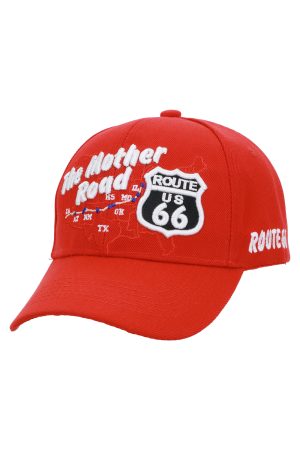 Route 66 Mother Road Map Baseball Cap