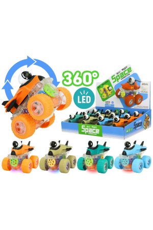 Astronaut 360 Revolving Stunt Wind-up Monster Car - 12 Pcs