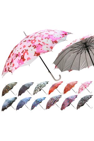 Floral Print Double Layer Auto16-Panel Umbrella - 33 Inch