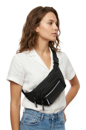 Multi-Compartment Utility Waist Belt Fanny Pack - 12 Pcs