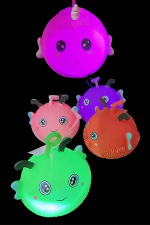 Honeybee Narwhal Spiky Puffer LED Light-Up Squishy Toy