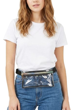Rainbow Zippered Clear Transparent Belt Bag Fanny Pack