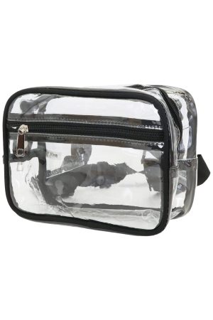 Rectangular Clear Durable PVC Waist Bum Bag Fanny Pack