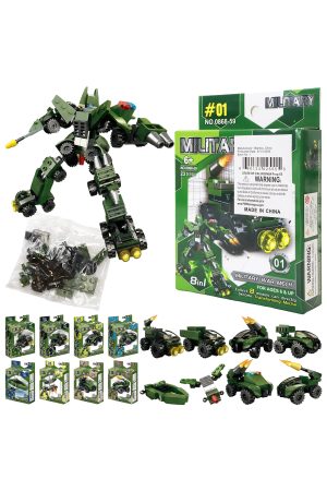 Military Robotic Car Mecha DIY Building Block - 12 Box
