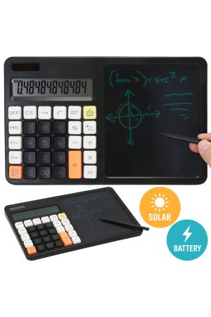 2-in-1 Calculator and Digital Writing Notebook Tablet