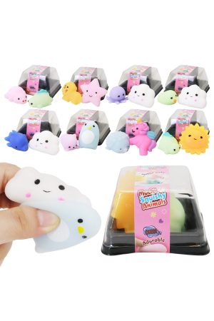 Animal Pals Soft Mini Mochi Squishy - 2 Pcs Set