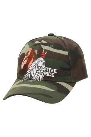 Native Pride Horse Camouflage Baseball Cap - 12 pcs