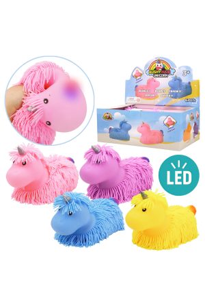 Jumbo Unicorn Light-Up Spiky Puffer Squishy - 6 Pcs