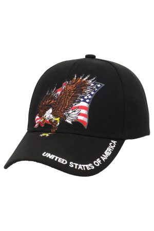 USA Bald Eagle American Flag Baseball Cap