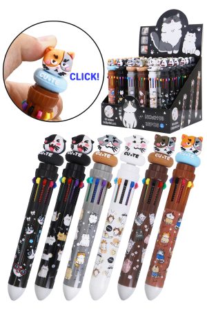 Silly Kitty Cats 10-in-1 Multicolor Pen - 36 Pcs