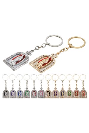 Our Lady of Guadalupe Colorful Bling Key Chain