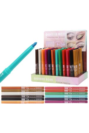 Vivid Rich Colorful Shimmery Eyeliner Cream Pencil - 72 Pcs
