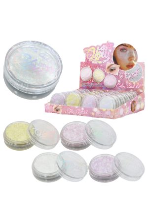 Body and Face Iridescent Makeup Glitter Pots - 24 Pcs