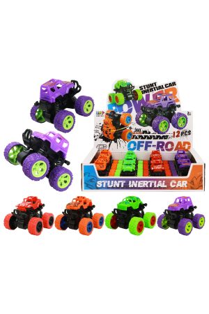 Off-Road Monster Truck Stunt Wind-up Car - 12 Pcs