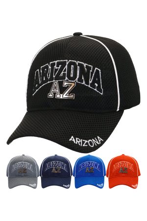 Arizona Metal Emblem Full Mesh Velcro Back Baseball Cap