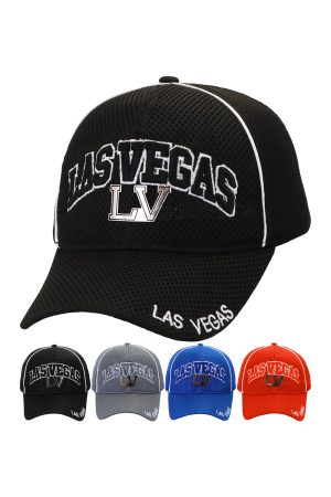 Las Vegas Metal Emblem Full Mesh Velcro Back Baseball Cap