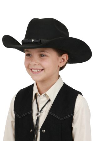 Kids Faux Nubuck Suede Cutter Cowboy Hat