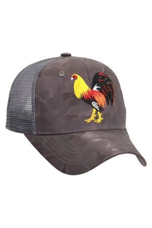 Rooster El Gallo Camouflage Mesh Trucker Hat