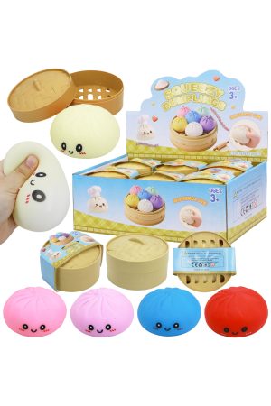 Color Dumpling Soft Slime Filled Squishy Blind Box - 12 Pcs