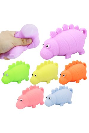 Chubby Silly Dinosaur Soft Slime Filled Squishy - 12 Pcs