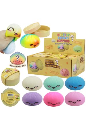 Dumpling Fluffy Slime Squishy Bao Bun Blind Box - 12 Pcs