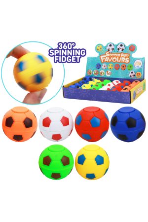 Colorful Soccer Ball Spinning Fidget Sensory Toy - 24 Pcs