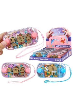 Capybara Glittery Handheld Water Game w/ Lanyard - 24 pcs