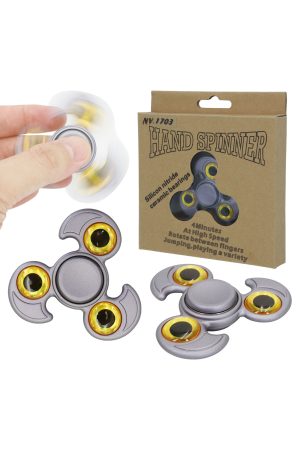 Silver Yellow Eye High Speed Fidget Spinner Toy