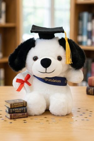 Graduation Puppy Dog Soft Stuffed Plush Doll - 9 Inch