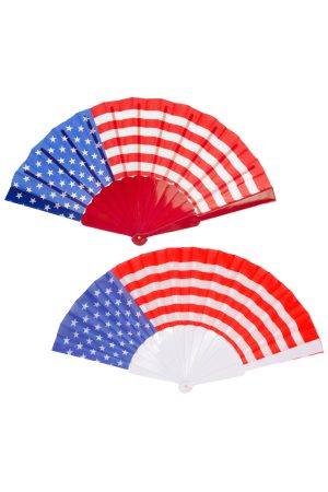 USA American Flag Handheld Folding Fan
