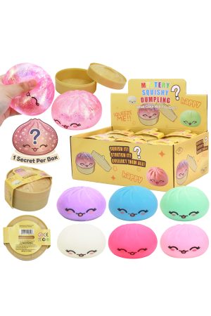 Dumpling Fluffy Slime Squishy Bao Bun Blind Box - 12 Pcs