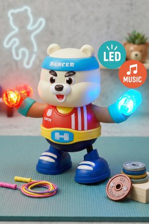 Fitness Bear Music LED Light-up Robot - 6 Pcs
